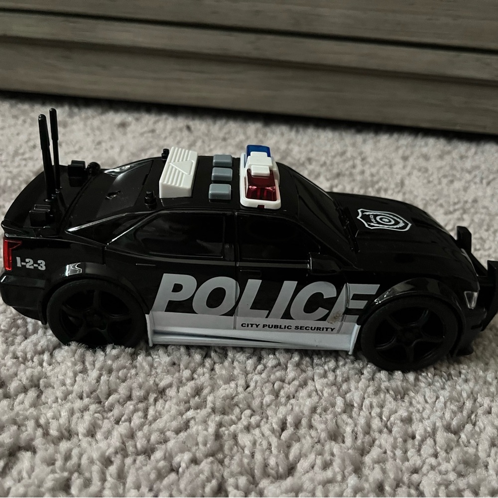 Police Toy Car with Black and White Design